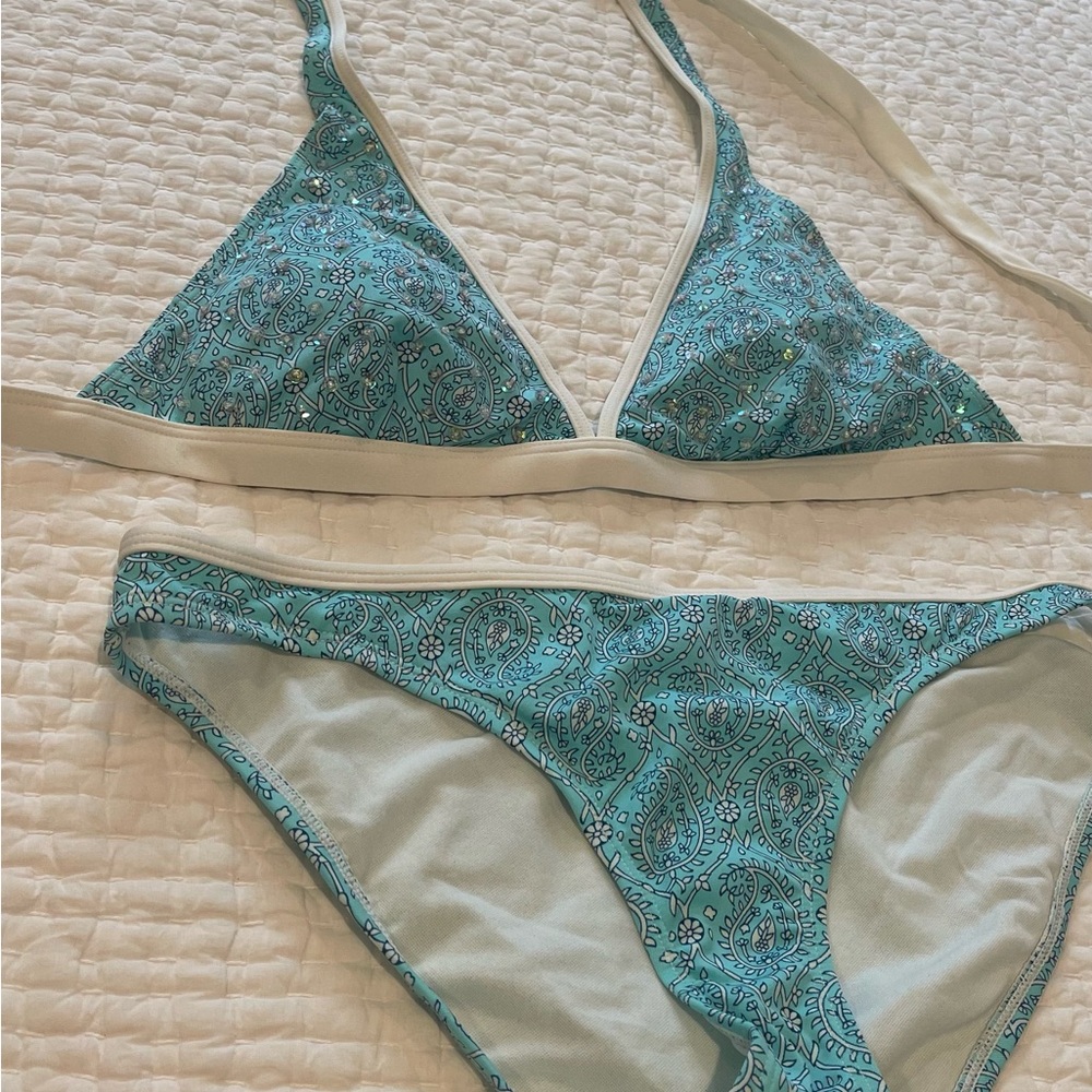 Tommy Bahama Soft Blue 2 pc Bathing Suit